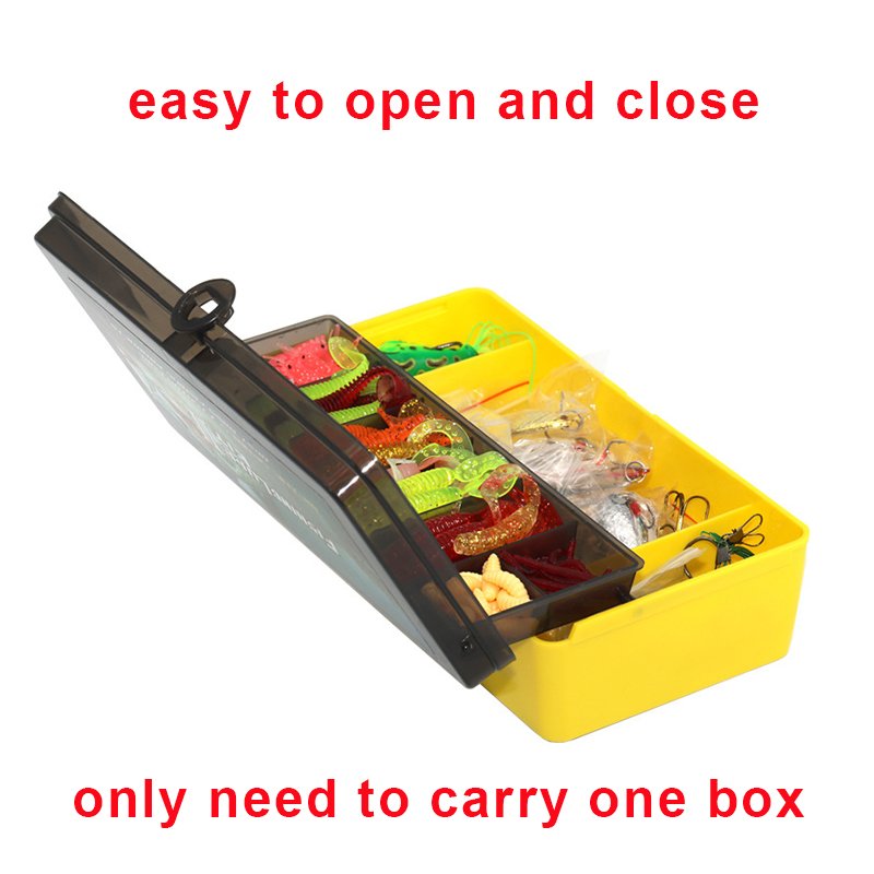 WEIHE 304pcs fishing bait Accessory Combo Soft Lure Hard Lure Lead Sinker Hook Steel Wire Swivel For Fishing Activity