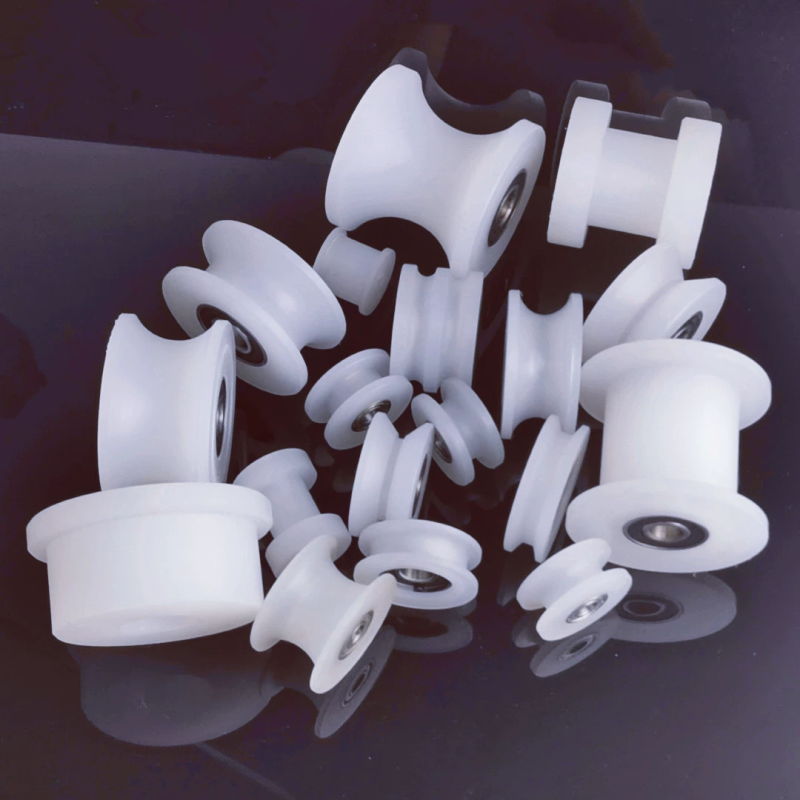 folding door polyoxymethylene roller garden gate POM roller pulley molded plastic pulley Screw rod wheel bearing fixed pulley