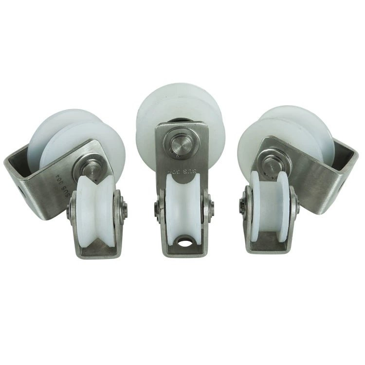 folding door polyoxymethylene roller garden gate POM roller pulley molded plastic pulley Screw rod wheel bearing fixed pulley