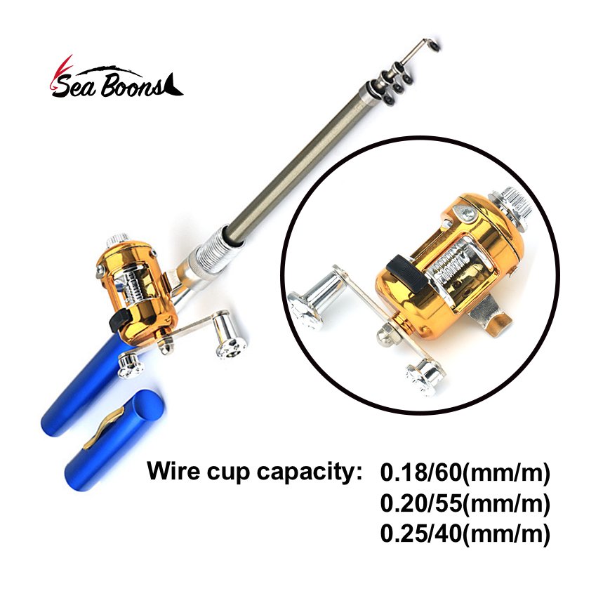 2024 Hot Selling Pen Shaped Fishing Rod And Reel Combo Portable For Reel Set And Children Fishing Combo Rod