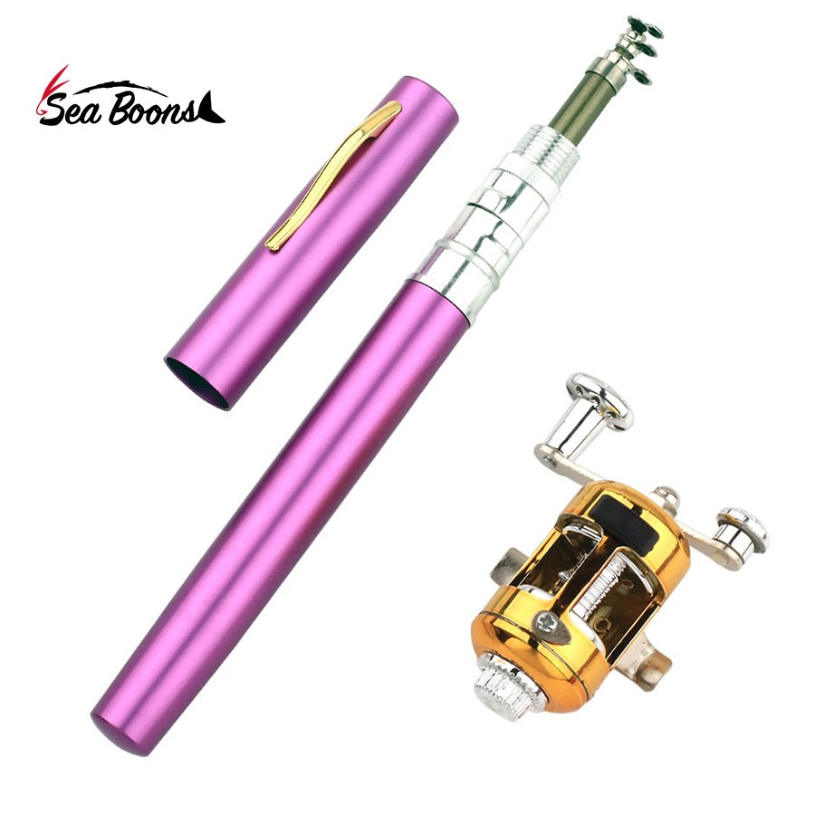 2024 Hot Selling Pen Shaped Fishing Rod And Reel Combo Portable For Reel Set And Children Fishing Combo Rod
