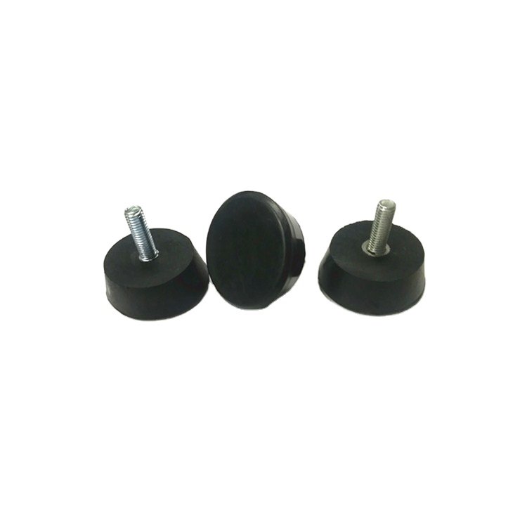 Conical Glide Leveling Slip-Resistant M8 Pad Damper Anti Vibration Mounts Adjustable Stainless Gym Equipment Rubber Feet