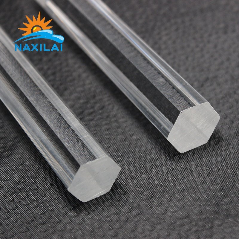 Naxilai Manufacturer High Polished Extruded Clear Acrylic Rod Customize Hexagon Acrylic Rod Extrusion Plastic Rod 5mm