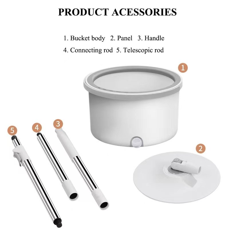 New Style Clean Water and Dirty Water Separating Round Cleaning 360 Mop for Dining Room