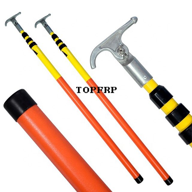 High Voltage Insulation Operating Rod Telescopic Link Stick Fiberglass Hot Stick