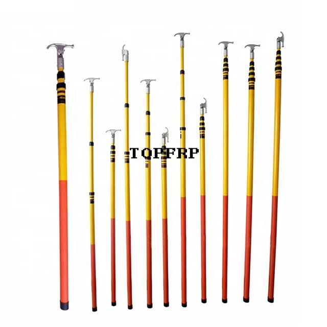 High Voltage Insulation Operating Rod Telescopic Link Stick Fiberglass Hot Stick