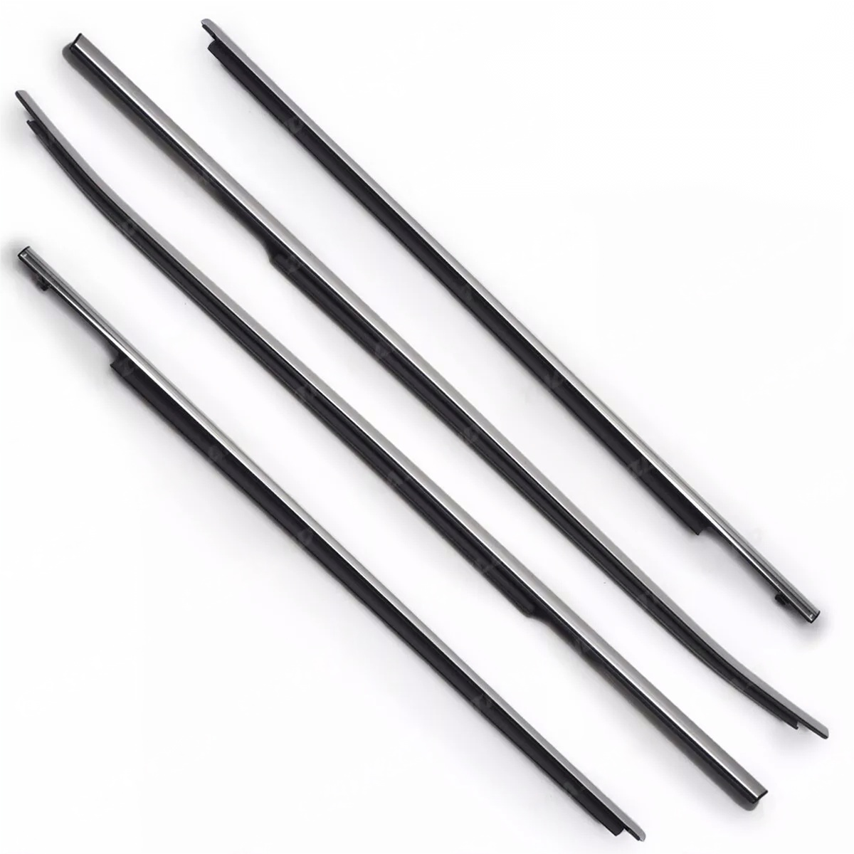 4 Pcs Car Outer Door Window Moulding Trim Weatherstrip Seal Belt for Toyota Fortuner 2015