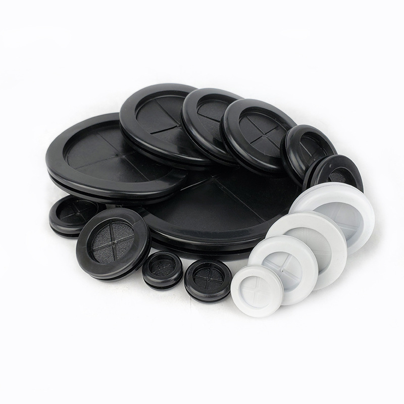 Customized Silicone EPDM/NBR Flat Square Cable Grommet Waterproof Protective O Ring Antiflaming Rubber Seal Flat Square Cutting