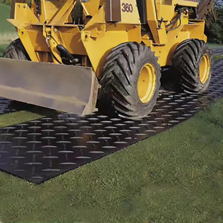 HUAO UHMWPE durable engineering plastic ground protection mat / playground rubber ground mat / construction road protect mat