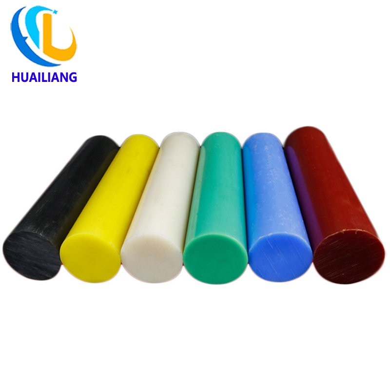 Solid flexible White or Black High Hardness Nylon Polyamide Material PA6 Nylon Rod