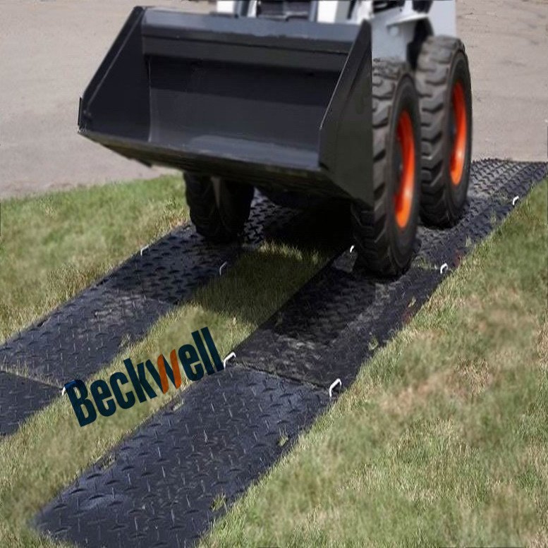 New Material HDPE Heavy Duty Temporary Trackway Pathway Roadway Access Ground Soil Protection Mat Footway Walkway 4x8 feet