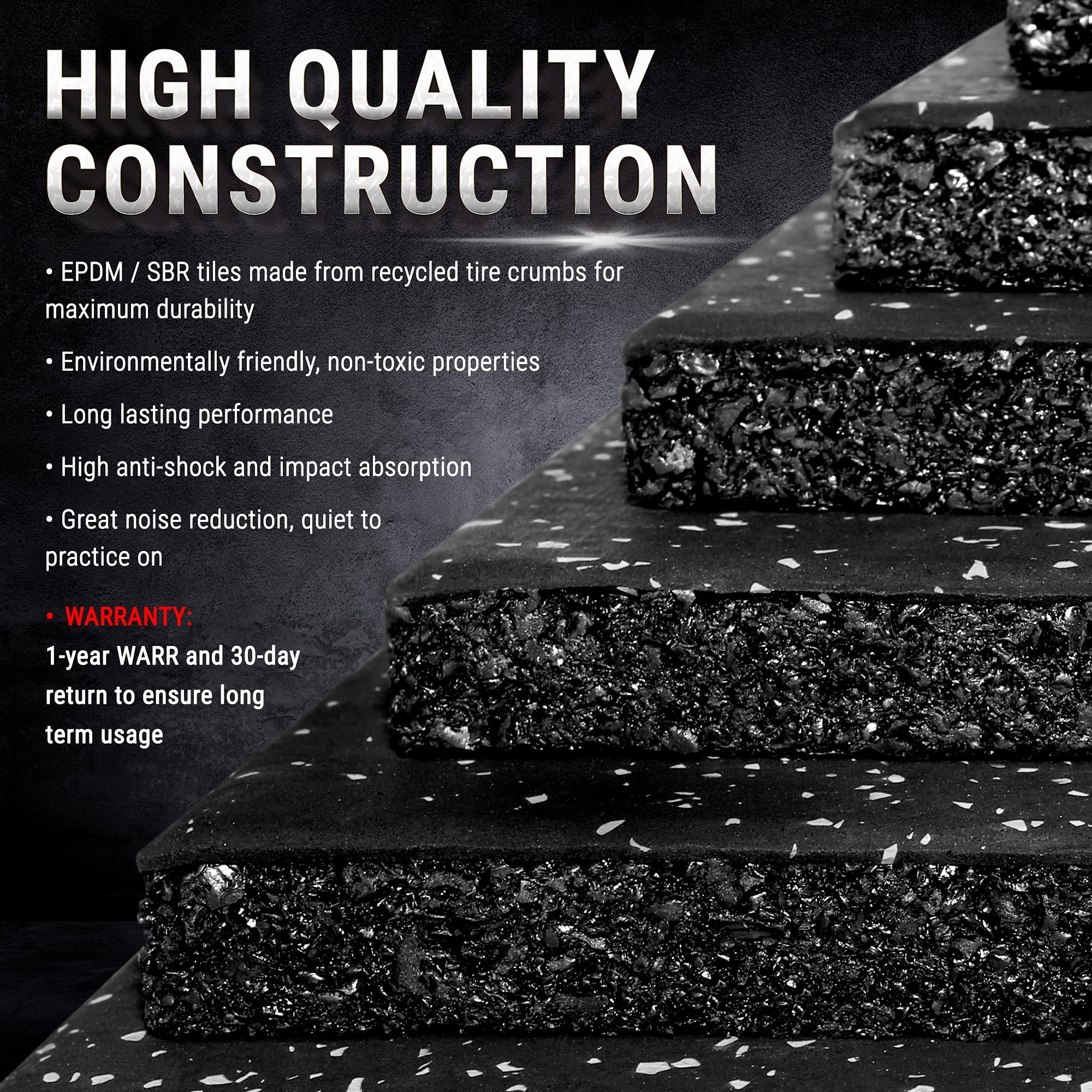 Gym rubber floor mat shock mat indoor floor mat for sound insulation of treadmills