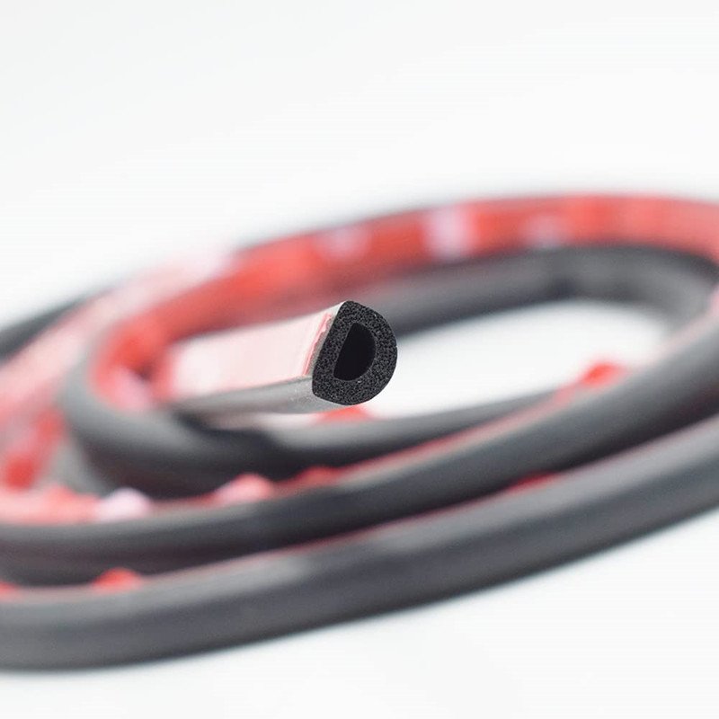 Automotive Self Adhesive Car Door Rubber Sealing Gasket Foam Weather Stripping D Type Edge Protector Trim With Glue