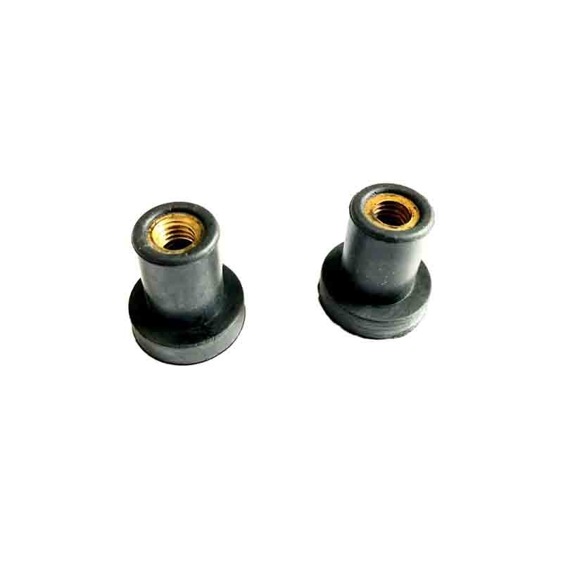 M6 Black Rubber insert Nuts Rivet Nut with Brass Insert