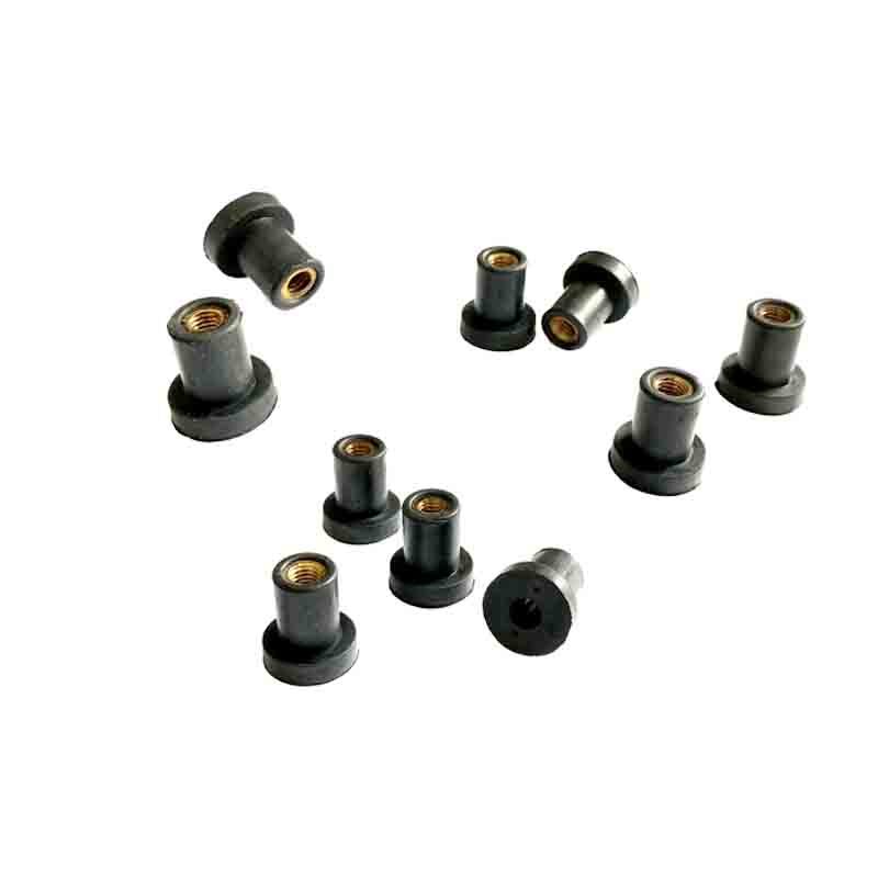 M6 Black Rubber insert Nuts Rivet Nut with Brass Insert