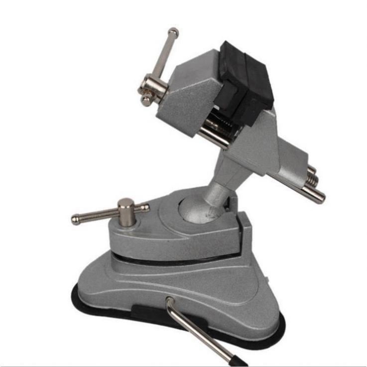 TEBAK bench vice rubber Base Portable Woodworking Aluminum Pivots Multi-Angle Vacuum bench vise