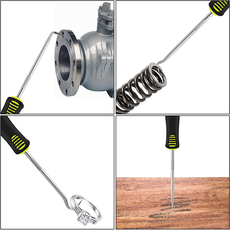 4-Pieces Stainless Steel Hand Tools Precision Hook and Pick Set for Automotive