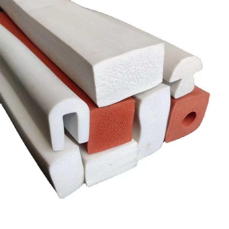 Rectangle shape soft sponge silicone foam profile sea Customize different sizes of rubber foam strips