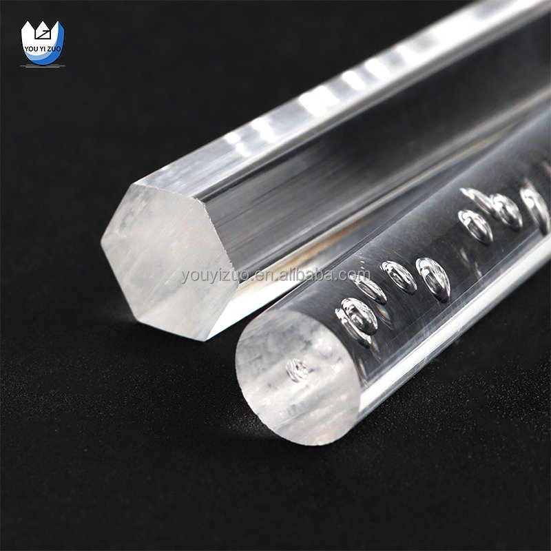 YOUYIZUO Cheap Custom Colored Rainbow Round 2mm Acrylic Rods Cylinder Aluminum Extrusion Rod Stick Acrylic Bar For LED Lighting