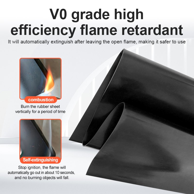 FKM FPM fluoroelastomer FKM rubber sheet 100% pure fluororubber black 70 hard chloroprene rubber sheet gasket plate roll