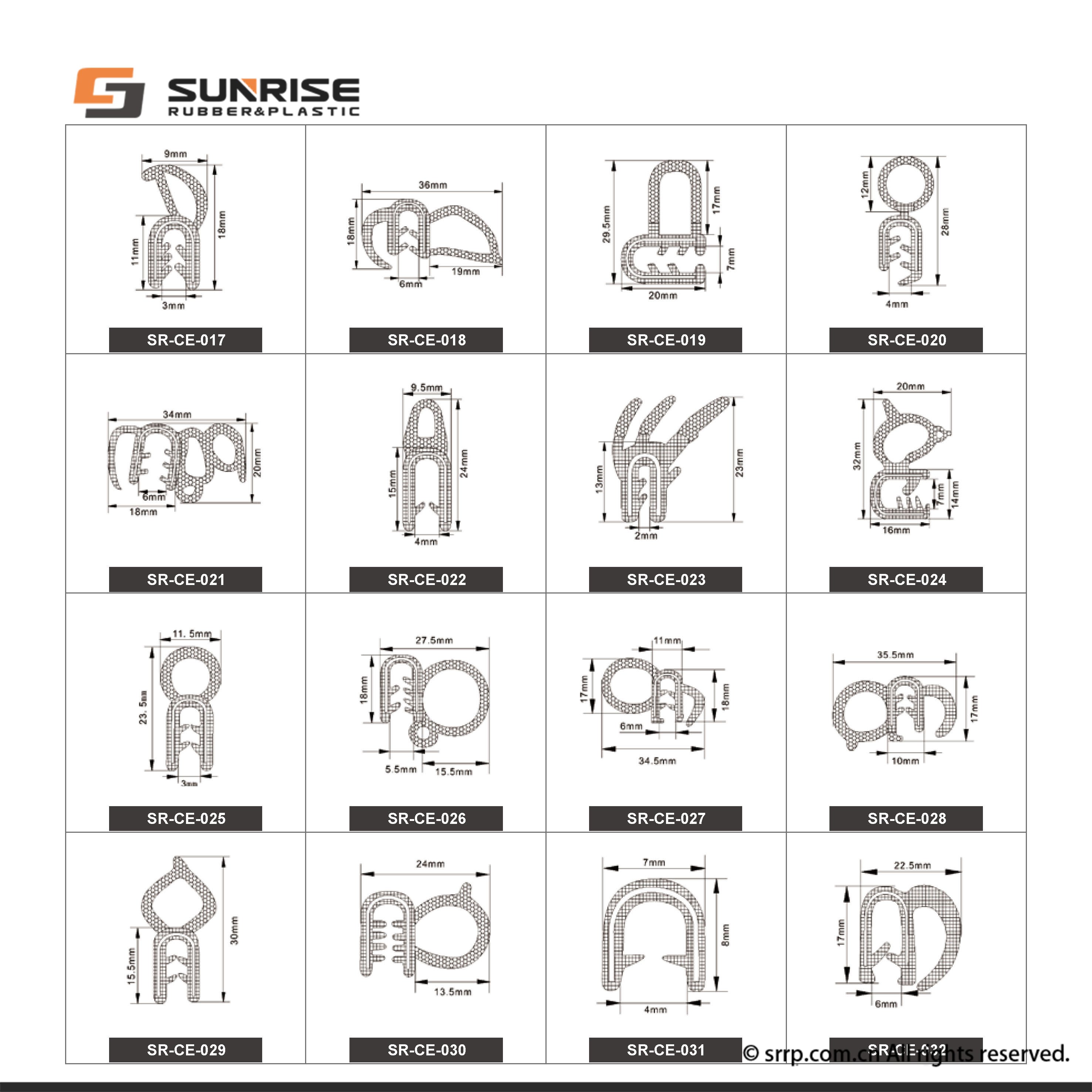 Manufacturer Automotive Car Rubber Sealing Black Red White OEM Customized Window Door Rubber Seal Strip