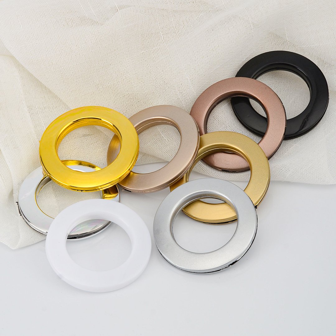 WHolesale Curtain Eyelets Rings High Quality Curtain Accessories for Roman Rod Home Decoration Plastic Curtain Eyelets OEM