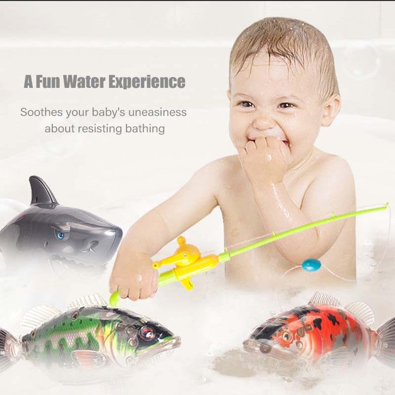 Big Fish Set Kids Fishing Toys Swimming Toys Fishing Rod Magnetic Simulation Fishing Boys & Girls Holiday Gifts 3-6 Years Old