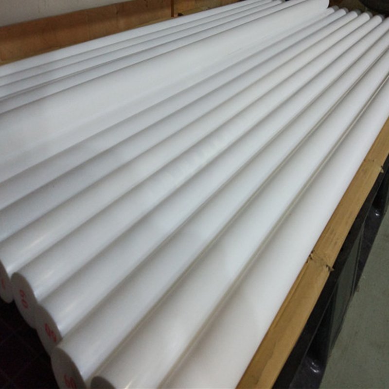 Factory Customized Fluoroplastic 70% Virgin PTFE Recycled Molded Rods White Plastic Bars