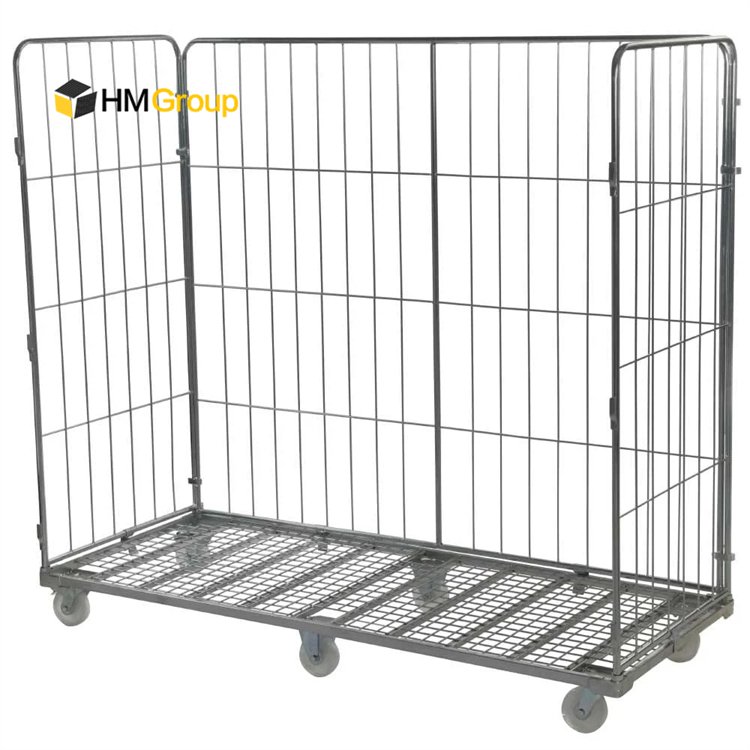Four Sided Boltable Automotive Roll Cage Pallet with Lid