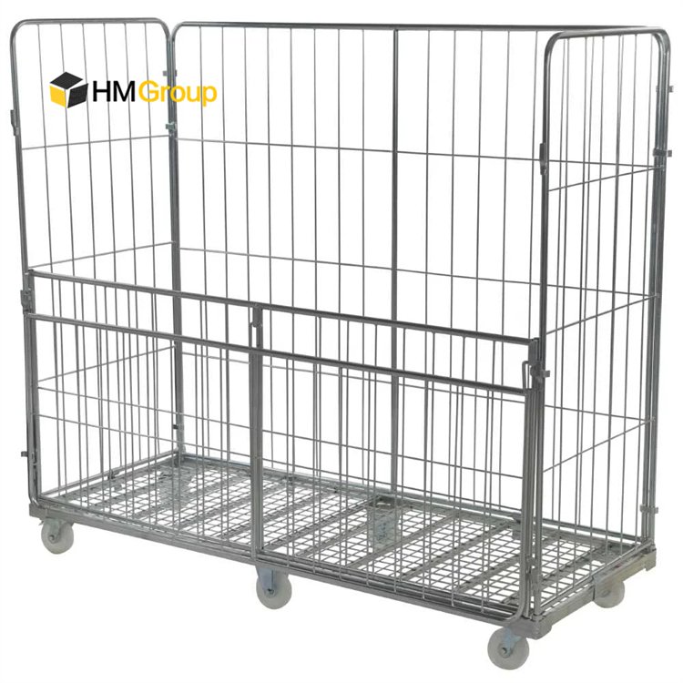 Four Sided Boltable Automotive Roll Cage Pallet with Lid