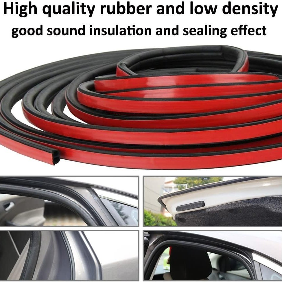 Automotive Universal Adhesive New Weather Stripping Epdm Soundproof Noise Rubber Seal Strip For Car Truck Door Window
