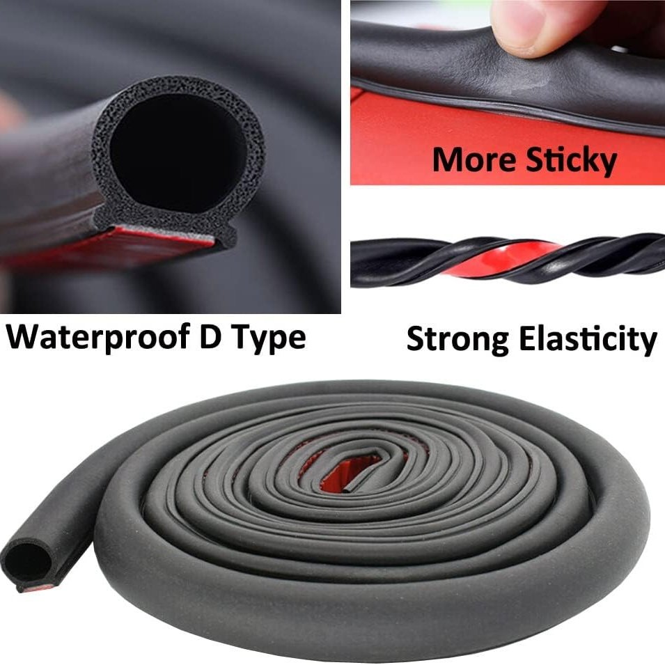 Automotive Universal Adhesive New Weather Stripping Epdm Soundproof Noise Rubber Seal Strip For Car Truck Door Window