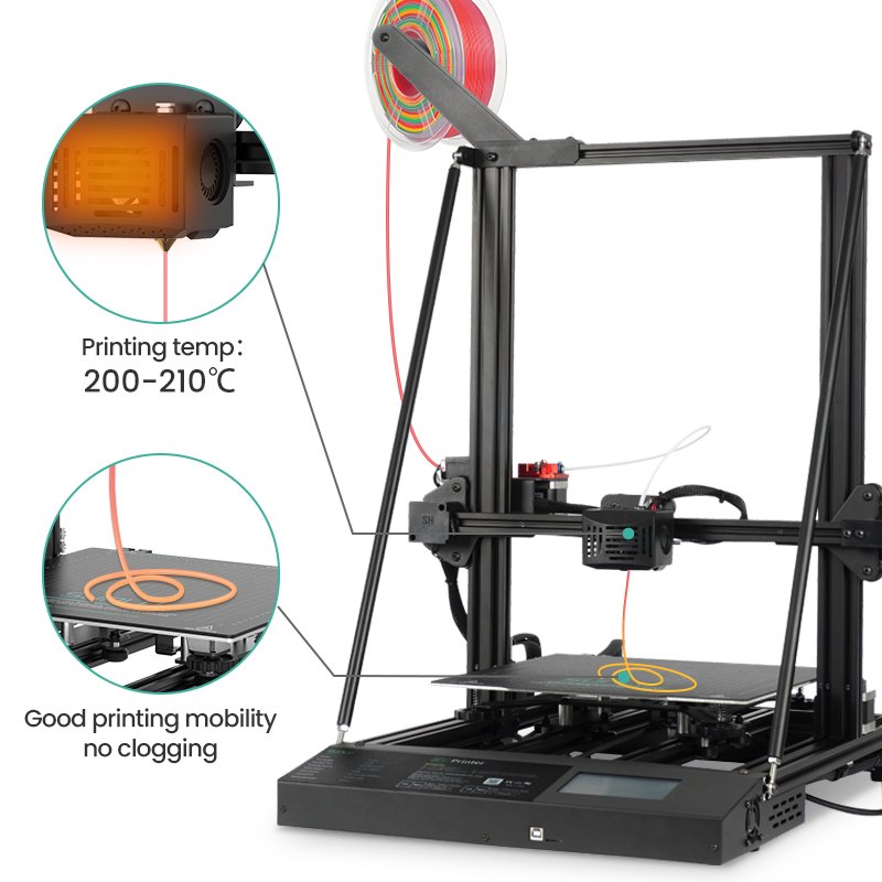 SUNLU PLA 3D Printer Filament Rainbow Color Easy To Print Filament 1.75mm Plastic Rods 3D Printer Filament