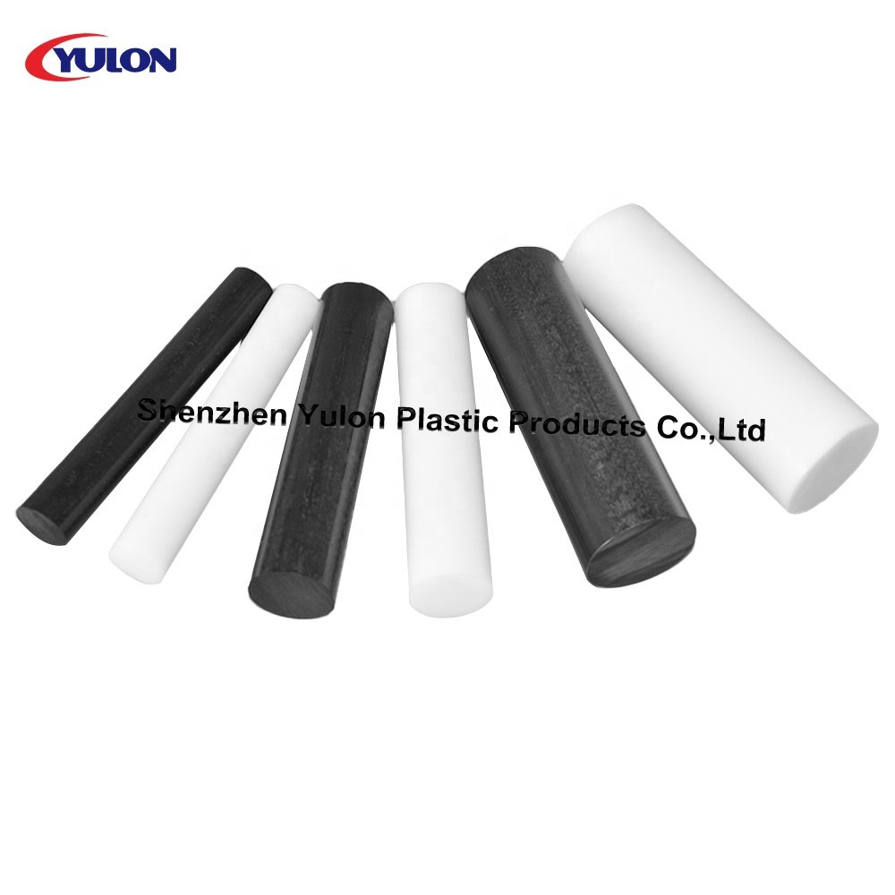 Static Dissipative (SD) Acetal Pom Rod Cream Black Color CNC Machined with Granular Pattern Delrin Acetal SD Rod