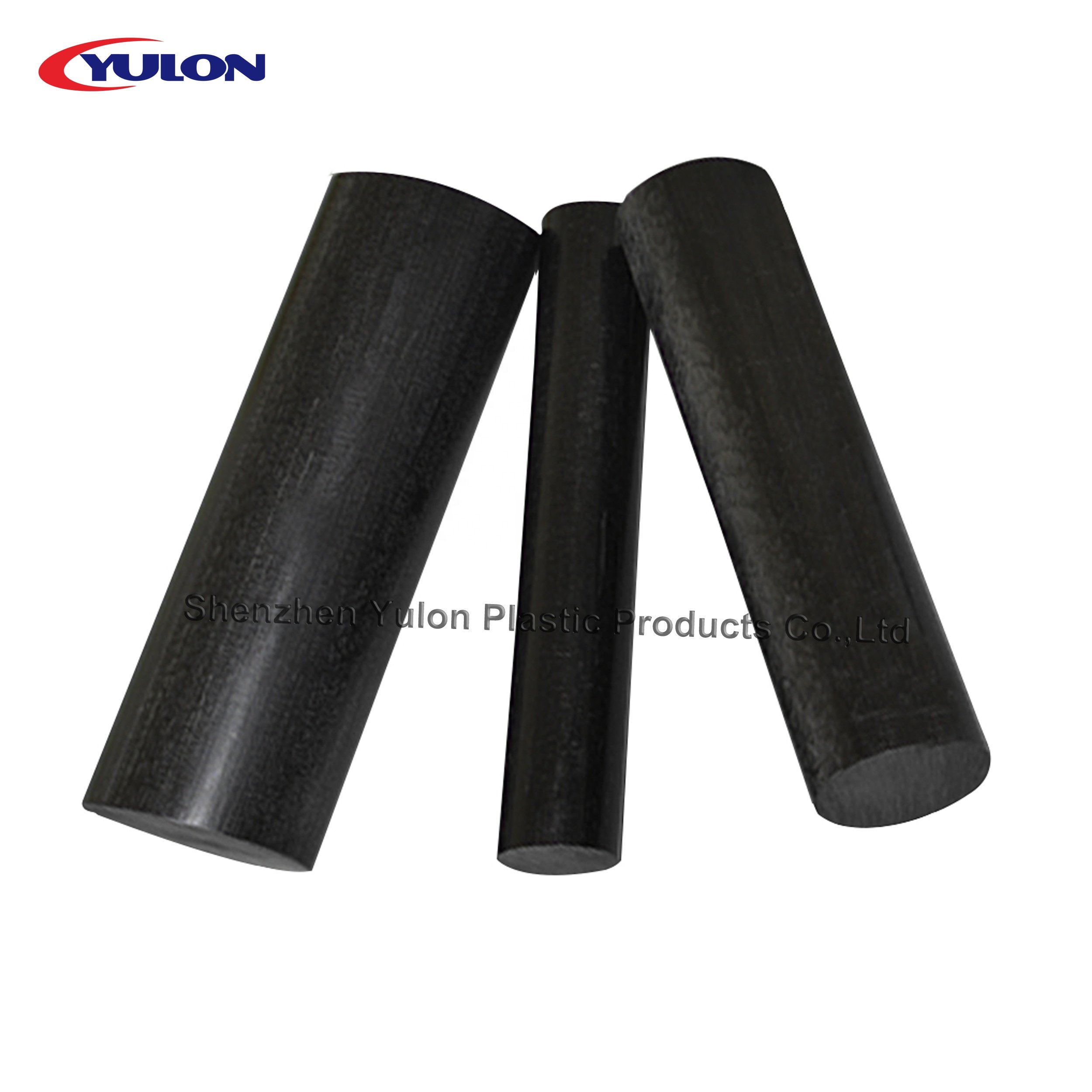 Static Dissipative (SD) Acetal Pom Rod Cream Black Color CNC Machined with Granular Pattern Delrin Acetal SD Rod