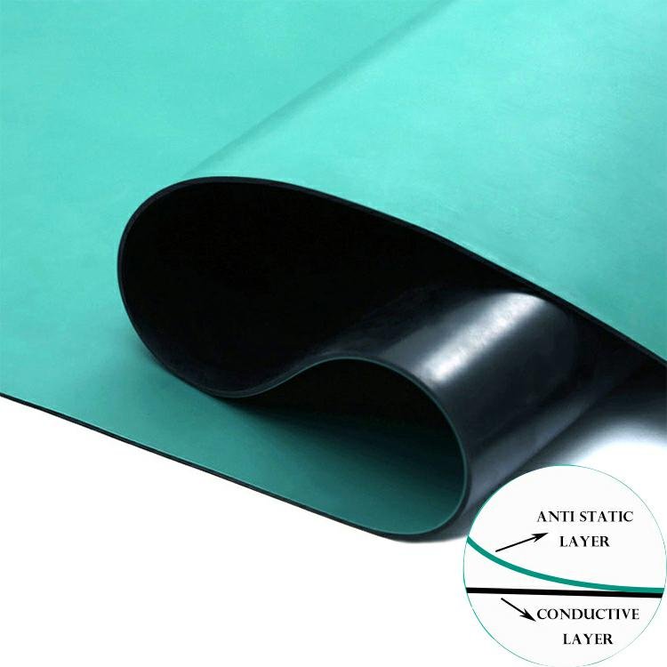 Green Color 1.0m x 10m Anti static Table Mat ESD Mats Anti-static Rubber Mats