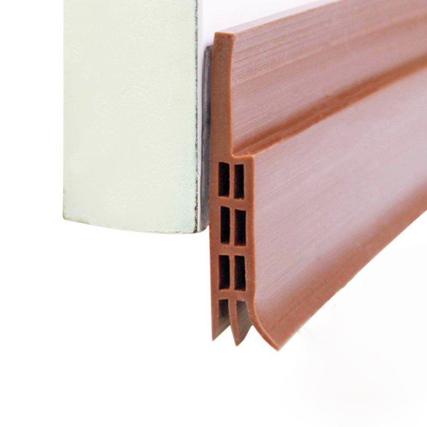 Door Bottom Silicone Rubber Weather Stripping Door Draft Stopper Sweep Under Door Blocker