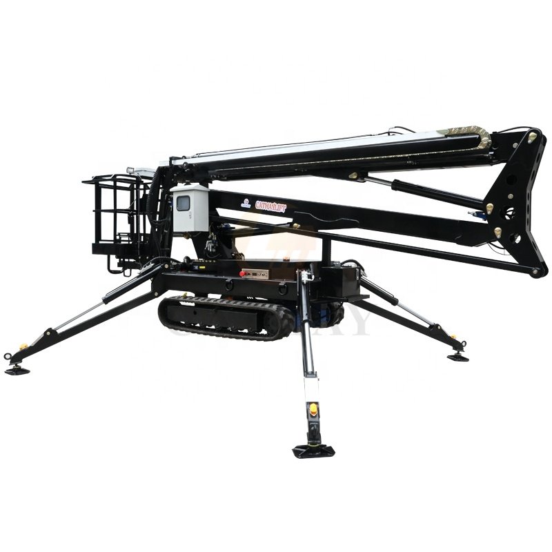 200kg load industrial heavy duty genie crawler boom construction lifter electric elevated work platform
