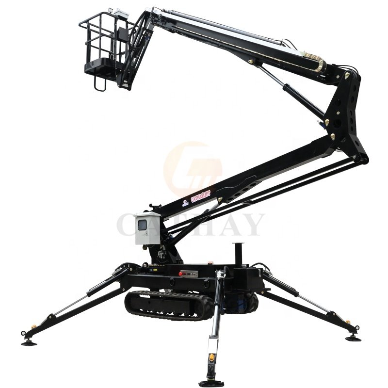 200kg load industrial heavy duty genie crawler boom construction lifter electric elevated work platform