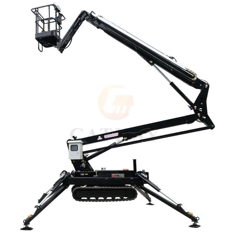 200kg load industrial heavy duty genie crawler boom construction lifter electric elevated work platform