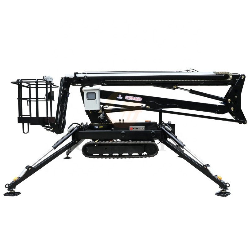 200kg load industrial heavy duty genie crawler boom construction lifter electric elevated work platform