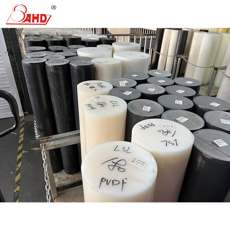 High performance extruded high hardness white PVDF short plastic rod for electrical