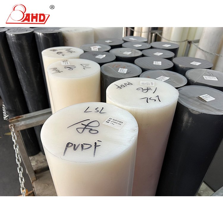 High performance extruded high hardness white PVDF short plastic rod for electrical