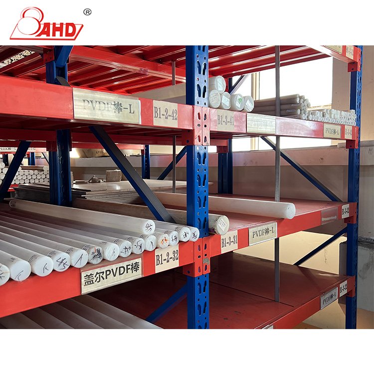 High performance extruded high hardness white PVDF short plastic rod for electrical