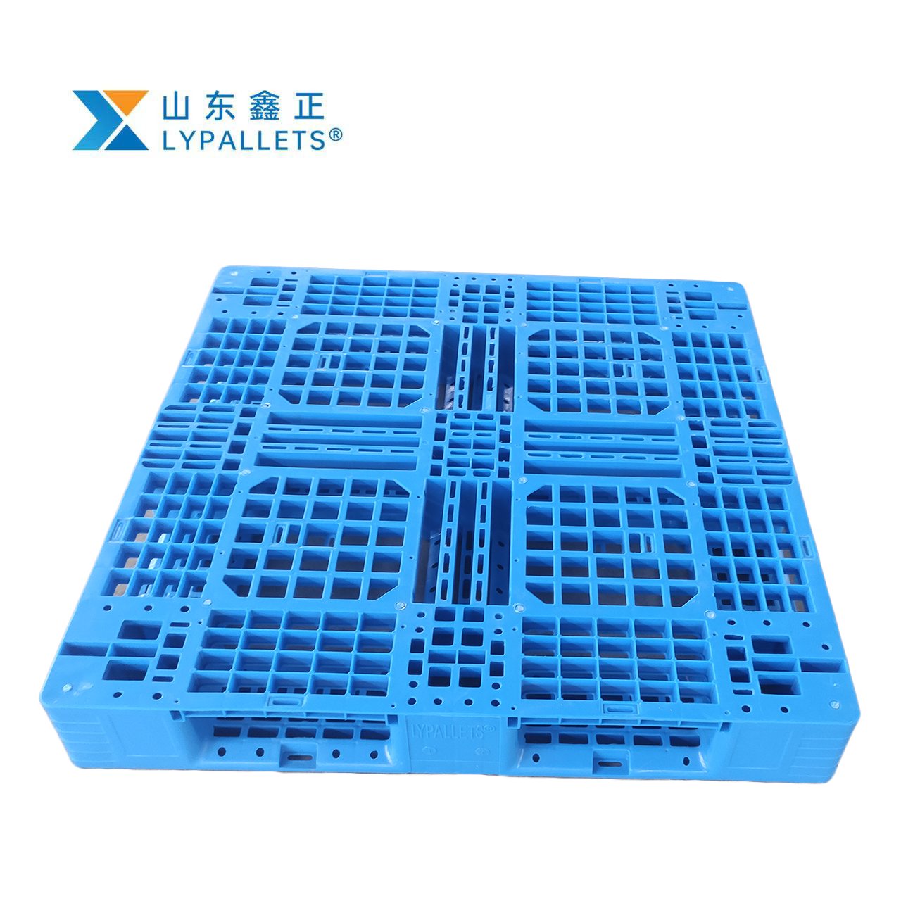 LYPALLETS plastic pallet with steel reinforcement rods ideal for handling heavy duty loads and use in high rack use