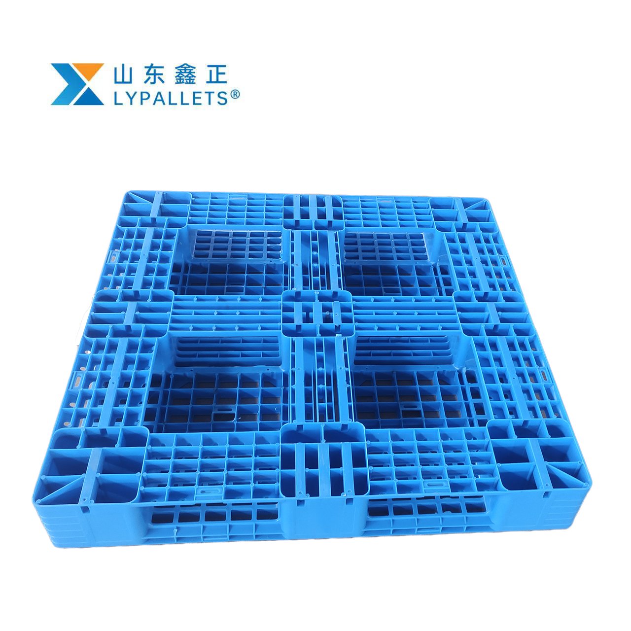 LYPALLETS plastic pallet with steel reinforcement rods ideal for handling heavy duty loads and use in high rack use