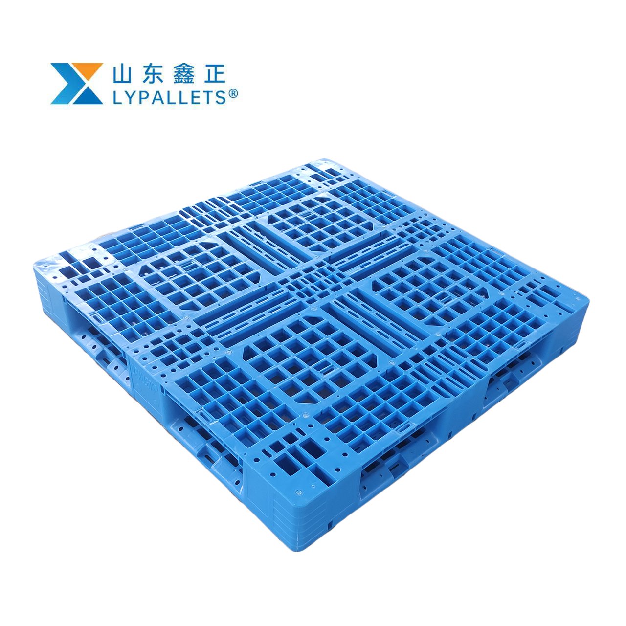 LYPALLETS plastic pallet with steel reinforcement rods ideal for handling heavy duty loads and use in high rack use