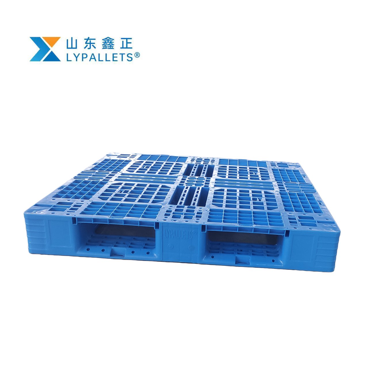 LYPALLETS plastic pallet with steel reinforcement rods ideal for handling heavy duty loads and use in high rack use