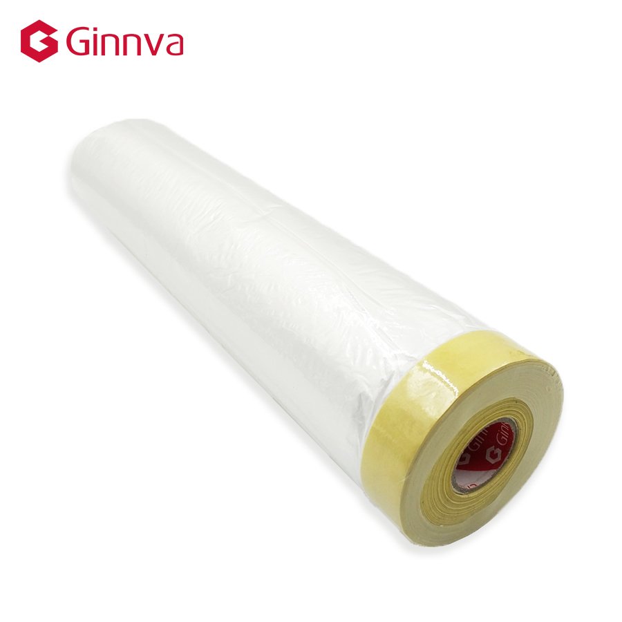 Self Adhesive Crepe Paper roll Embossing 1500mm Width Protective Spray Plastic Film