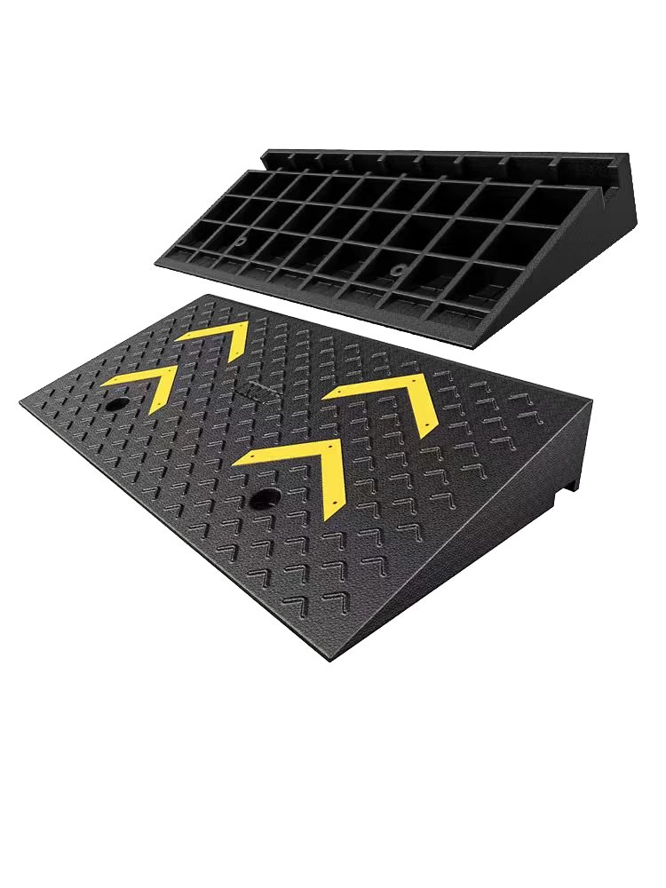 Easy Installation 1000*250*90mm Flexible Street Vehicle Traffic Driveway Road Rubber Curb Ramps for Automotive Use